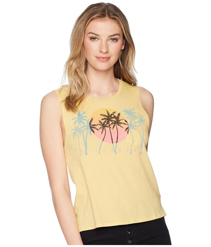 Billabong Sunset Skyline Tee Shirt (gold Dust) Women's T Shirt