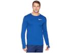 Nike Sphere Element Top Crew Long Sleeve 2.0 (blue Void/heather) Men's Clothing