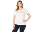 Bebe Plus Size Dallas W/ Floral Print Logo (egret) Women's Clothing