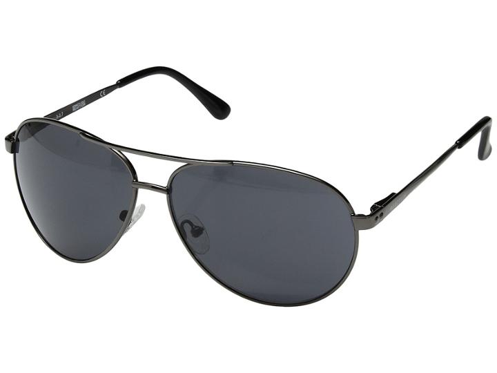 Kenneth Cole Reaction Kc1184 (shiny Gunmetal/smoke) Fashion Sunglasses