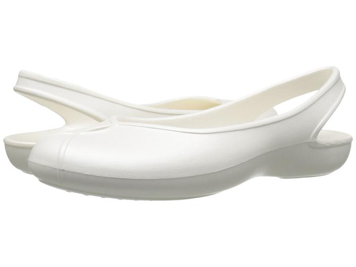 Crocs Olivia Ii Flat (oyster) Women's Flat Shoes