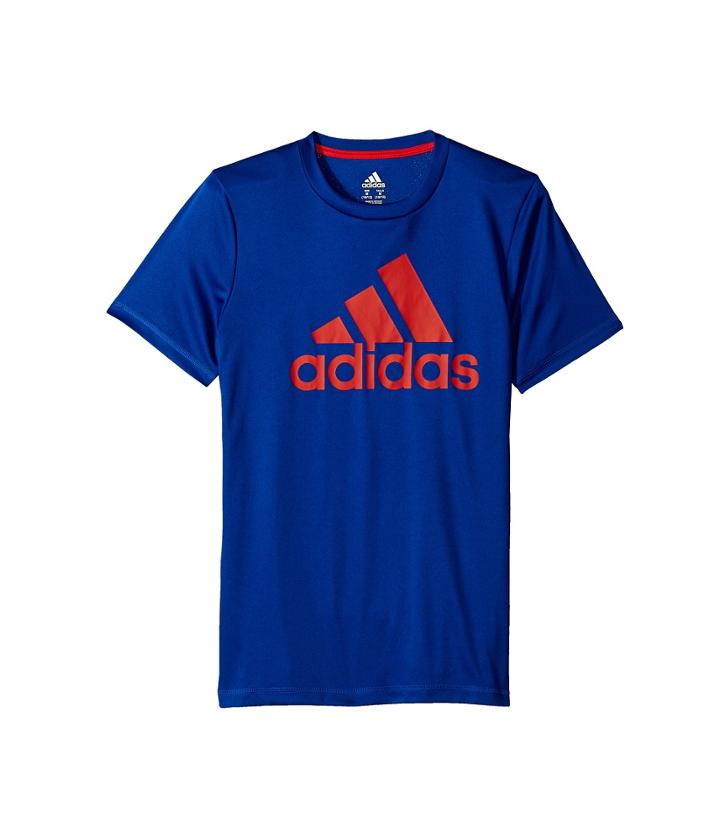 Adidas Kids Badge Of Sport Tee (big Kids) (dark Royal) Boy's T Shirt