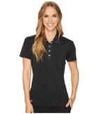 Adidas Golf Printed Merch Polo (black) Women's Short Sleeve Pullover