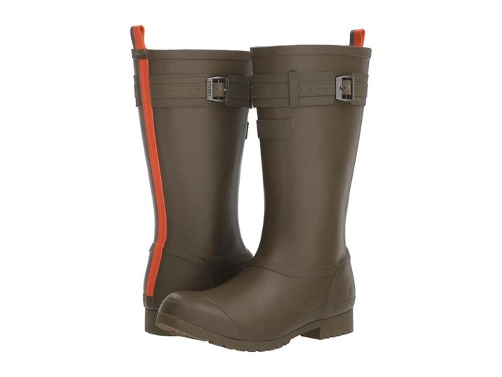 Sperry Walker Atlantic (olive/orange) Women's Rain Boots