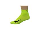 Nike Elite Run Lightweight 2.0 Quarter (volt/black) Quarter Length Socks Shoes