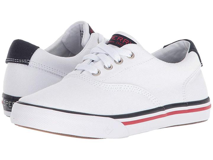 Sperry Kids Striper Ii (little Kid/big Kid) (white) Boys Shoes