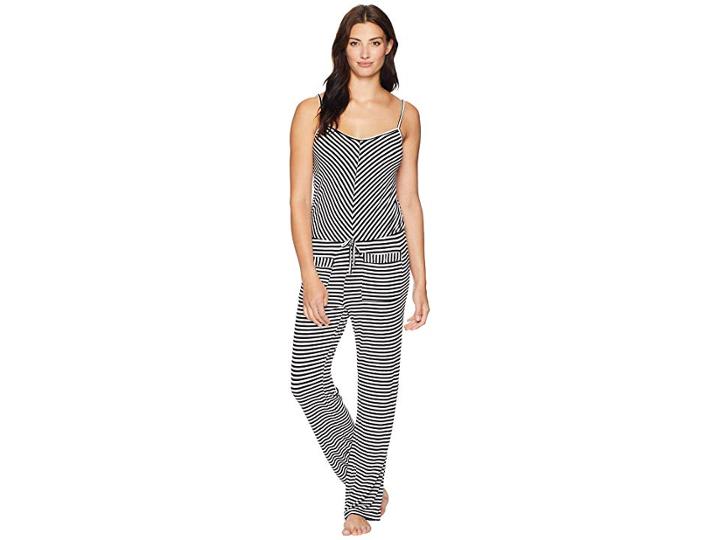 Felina Miranda Jumpsuit (black/white Stripe) Women's Jumpsuit & Rompers One Piece