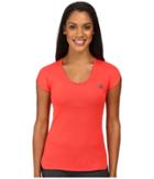 The North Face Initiative Short Sleeve (melon Red (prior Season)) Women's Short Sleeve Pullover
