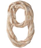 Calvin Klein Plaited Cable Infinty Scarf (heathered Almond) Scarves