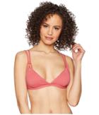 Roxy Solid Softly Love Reversible Fixed Tri Top (holly Berry) Women's Swimwear