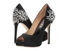 Badgley Mischka Marcia (black Satin) High Heels