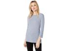 Chaps Jasmine Waffle 3/4 Knit (rugged Blue) Women's Clothing