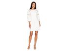 Adrianna Papell Knit Crepe Lace Trimmed Sheath Dress (ivory) Women's Dress