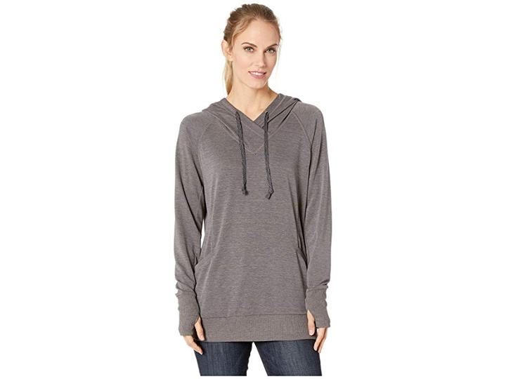 Royal Robbins Renewed Hoodie (charcoal Heather) Women's Sweatshirt