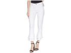1.state Five-pocket Ruffle Frayed Hem Skinny Jeans In Ultra White (ultra White) Women's Jeans