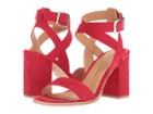 Chinese Laundry Stassi (lollipop Red Microsuede) Women's Hook And Loop Shoes