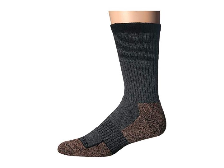 Carhartt Force Steel Toe Copper Crew Socks 1-pair Pack (charcoal Heather) Men's Crew Cut Socks Shoes