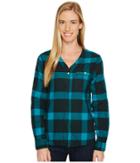 Mountain Hardwear Pt. Isabel Long Sleeve Shirt (blue Spruce) Women's Long Sleeve Button Up
