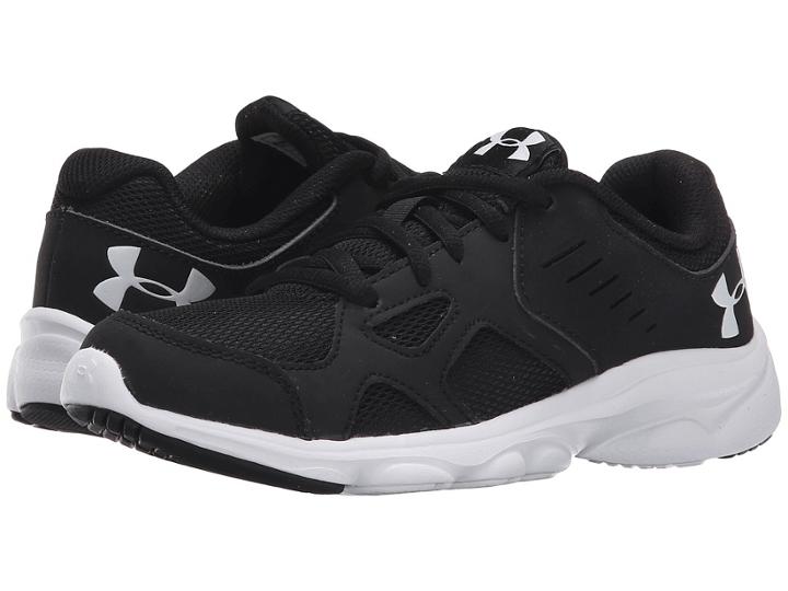 Under Armour Kids Ua Bgs Pace Rn (big Kid) (black/white/white) Boys Shoes