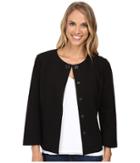 Nydj Snap Front Jacket (black) Women's Coat
