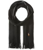 Polo Ralph Lauren Classic Lux Merino Wool Scarf (polo Black) Scarves