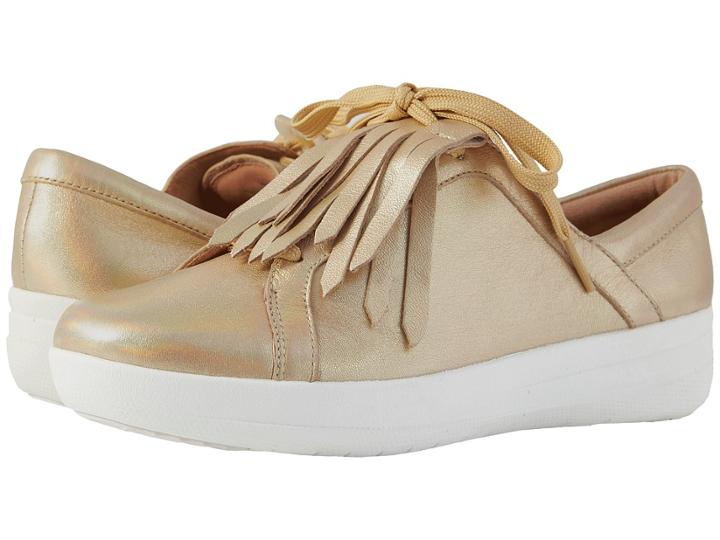 Fitflop F-sporty Ii Lace-up Fringe Sneakers (gold Iridescent) Women's Sandals