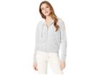 Juicy Couture Track Velour Juicy Highness Robertson Jacket (silver Lining) Women's Clothing