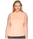 Nike Dry Miler Running Tank (size 1x-3x) (crimson Pulse) Women's Sleeveless