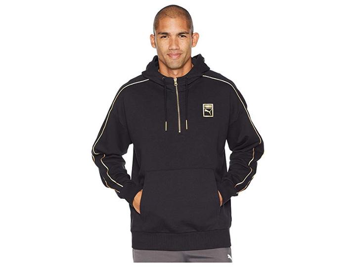 Puma Chains T7 1/2 Zip Hoodie (puma Black) Men's Sweatshirt