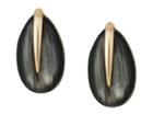 Robert Lee Morris Teardrop Stone Clip-on Earrings (black) Earring