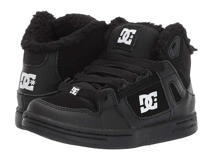 Dc Kids Pure High-top Wnt (little Kid/big Kid) (black/white) Boys Shoes