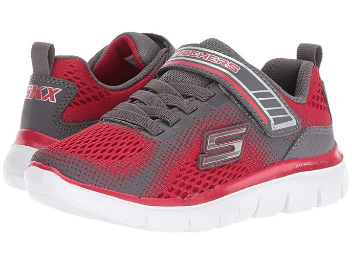 Skechers Kids Flex Advantage 2.0 97499l (little Kid/big Kid) (red/charcoal) Boy's Shoes