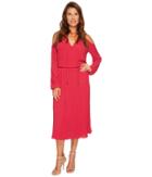 Michael Michael Kors Embellished Cold Shoulder Dress (raspberry) Women's Dress