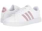 Adidas Cloudfoam Advantage Stripe (white/white/rose Gold) Women's Court Shoes