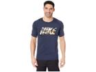 Nike Pro Top Short Sleeve Fitted 2 Layer Camo (obsidian) Men's Clothing