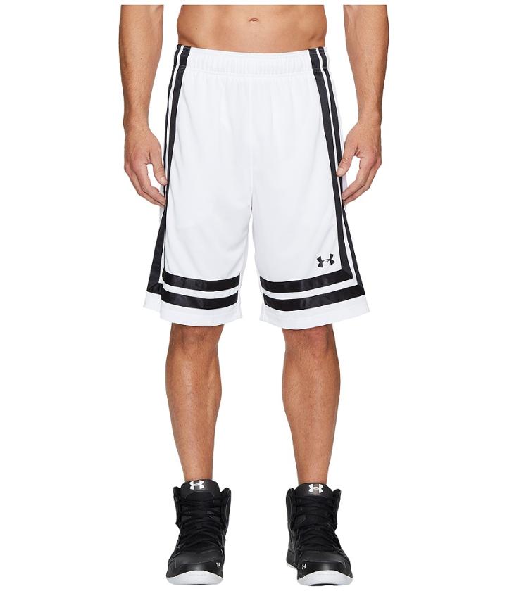 Under Armour Ua Baseline Shorts (white/black/black) Men's Shorts
