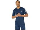 Adidas Club 3-stripes Tee (collegiate Navy/white) Men's T Shirt