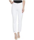 Nydj Alina Ankle W/ Applique In Optic White (optic White) Women's Jeans