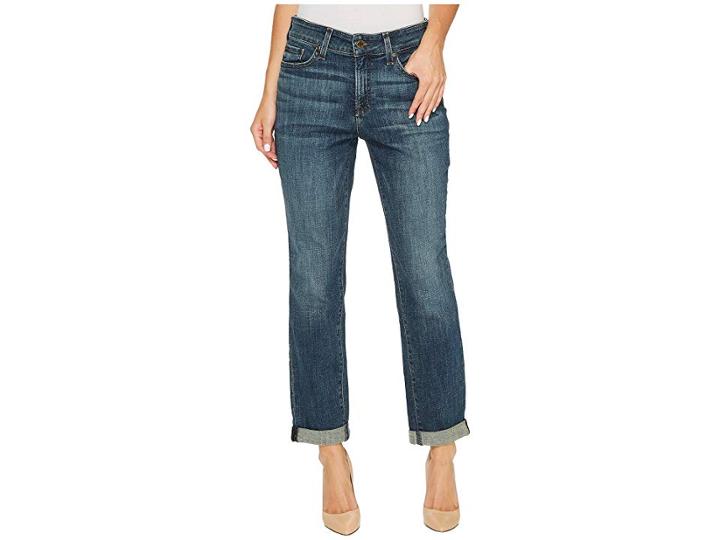 Nydj Boyfriend Jeans In Crosshatch Denim In Desert Gold (desert Gold) Women's Jeans