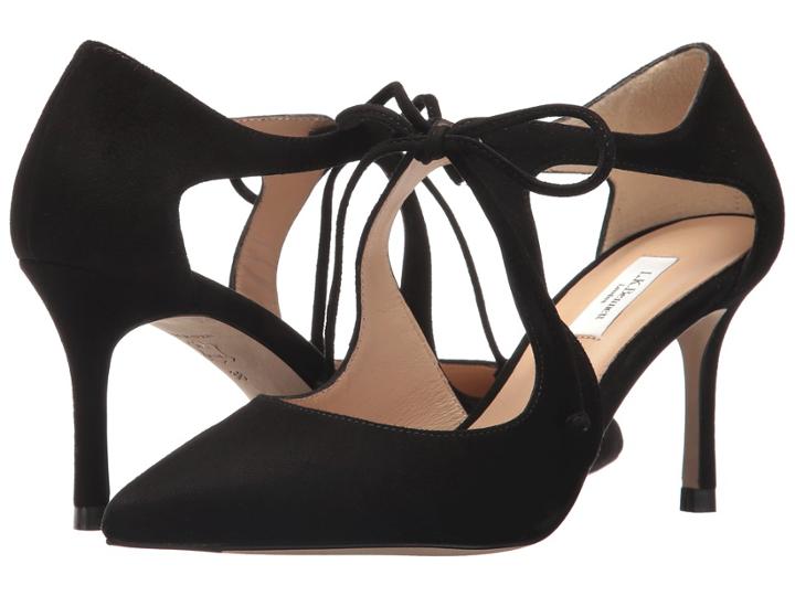 L.k. Bennett Hyelin (black Suede) High Heels