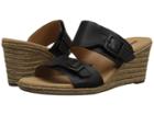 Clarks Lafley Devin (black Leather) Women's Wedge Shoes