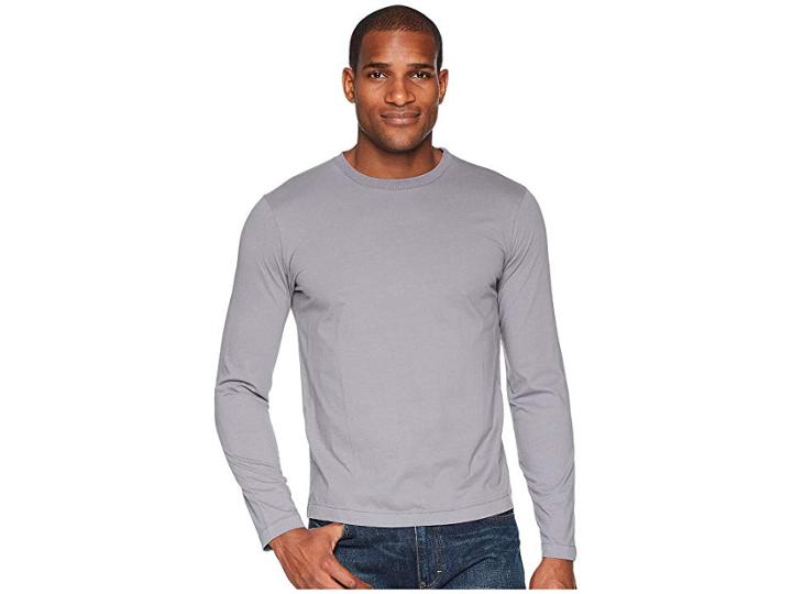 Mod-o-doc Carlsbad Long Sleeve Jersey Crew Tee (grey Sky) Men's T Shirt