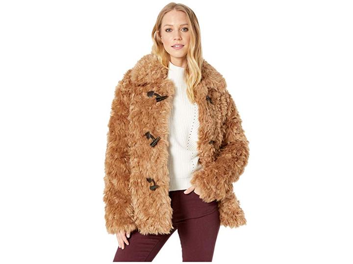 Avec Les Filles Faux Fur Toggle Teddy Coat (sand) Women's Coat