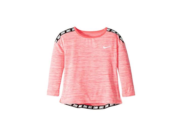 Nike Kids Dri-fit Sport Essentials Shirt (toddler) (racer Pink) Girl's Long Sleeve Pullover