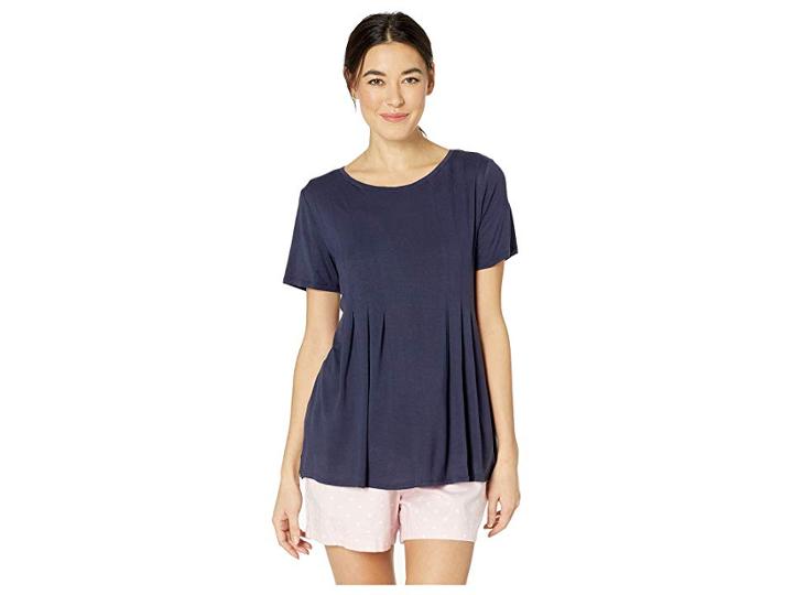 Donna Karan Modal Spandex Jersey Classic Top (ink) Women's Pajama