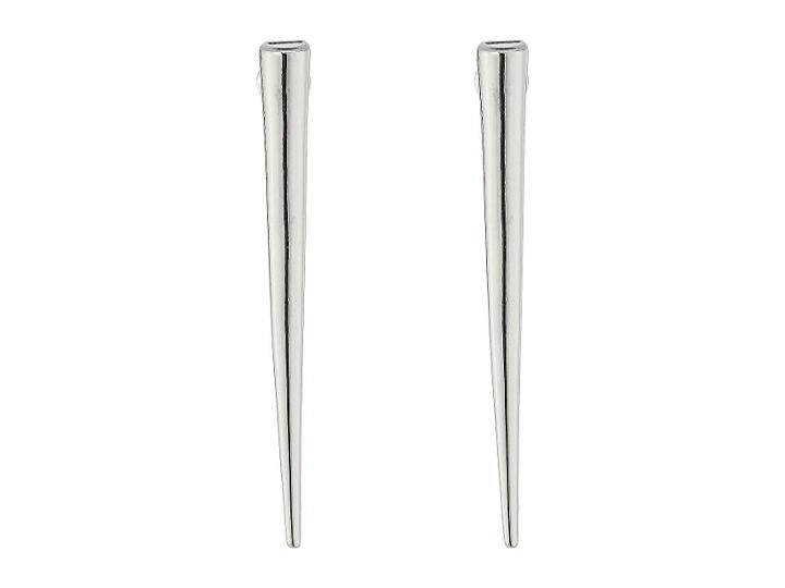 Steve Madden Vertical Spike Earrings (silver) Earring