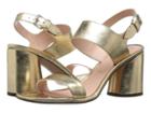 Marc Jacobs Emilie Strap Sandal (gold Leather) Women's Sandals