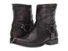 Frye Phillip Harness Short (dark Brown Brush-off) Women's Boots