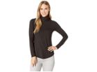 B Collection By Bobeau Mock Neck Tee (black) Women's T Shirt