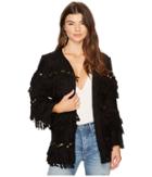 Jen's Pirate Booty Moroccan Shag Jacket (onyx Knit) Women's Coat